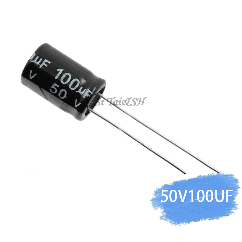 HT-10PCS 50v100uf 100uf50v 6*12 50v 100uf 6x12 Electrolyti Electrolytic capacitor