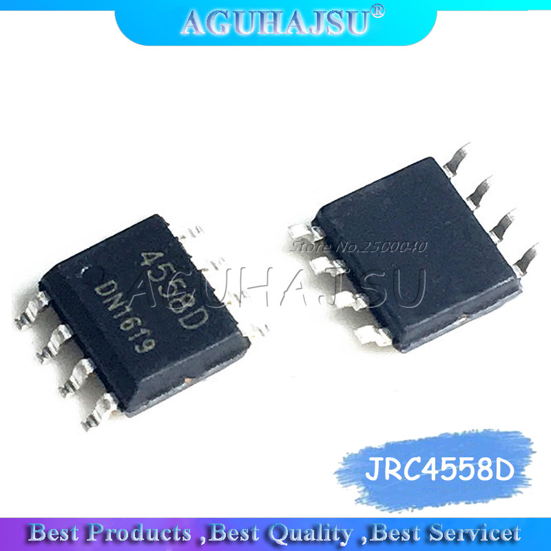 HT-100 ชิ้น/ล็อต JRC4558D SOP 8 NJM4558D SOP 4558 SMD 4558D JRC44558 Dual OP AMP