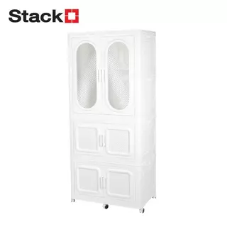 STACKO ตู้เสื้อผ้า 3 ชั้น GRACE 84X52.8X188.6 ซม. สีขาว จัดส่งโดย HomePro