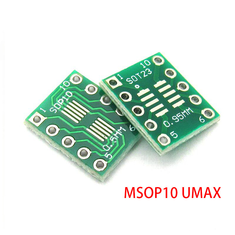 10PCS SOT23 MSOP10 UMAX ถึง DIP10 PCB Transfer Board DIP Pin Board Pitch Adapter