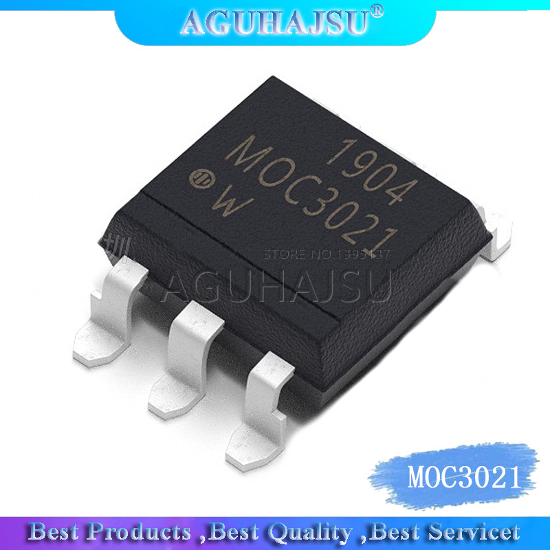 10 ชิ้น/ล็อตใหม่เอี่ยม MOC3021S MOC3021 สีดํา Optocoupler SOP6 เปลี่ยน EL3021