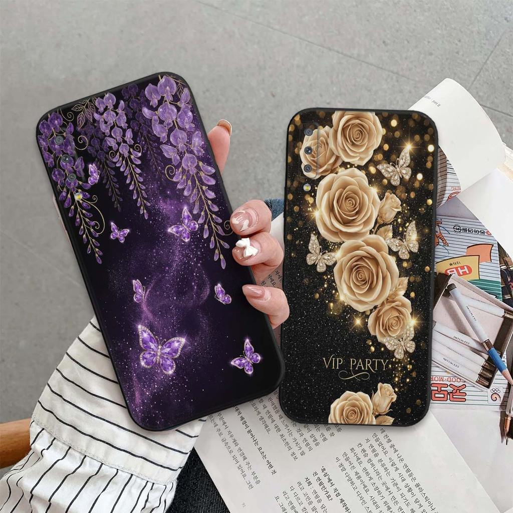 เคส Samsung A7 2018 / A9 2018 สุดหรู แวววาว พิมพ์ลายความงาม