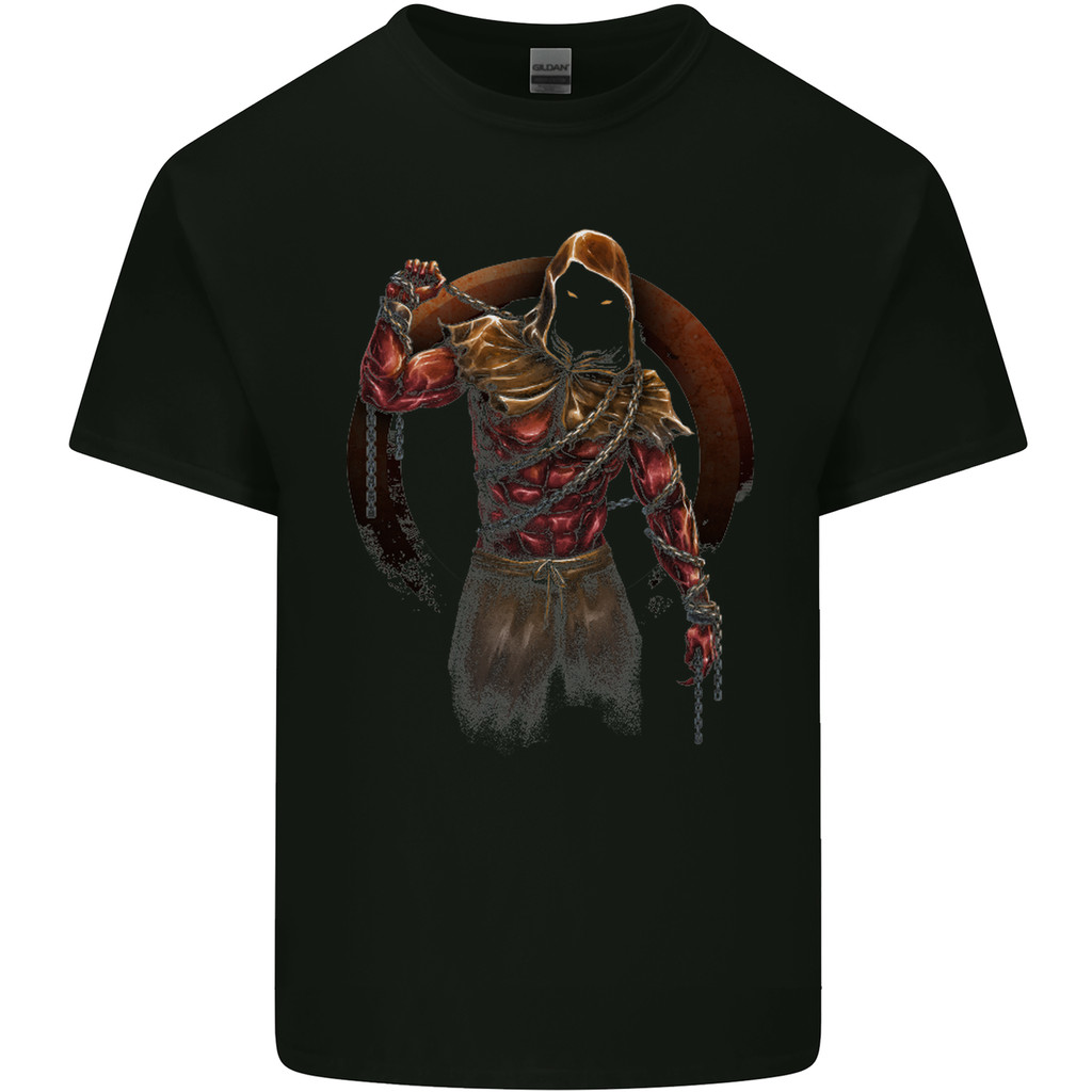 Gym Demon Training Top เพาะกายออกกําลังกายบุรุษเสื้อยืดผ้าฝ้ายแท้