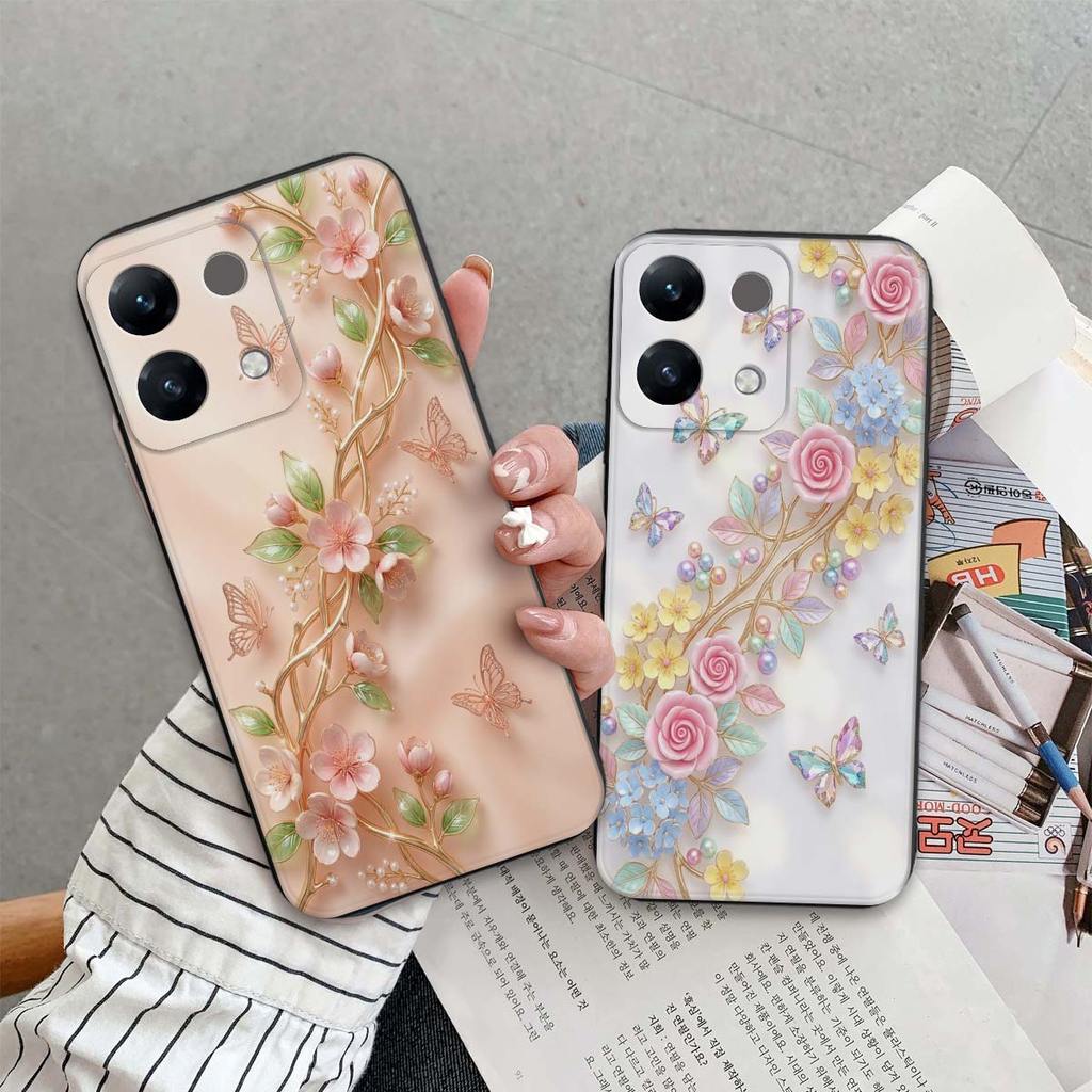 เคส Xiaomi Poco X6 / X6 Pro / X6 Neo พิมพ์ลายดอกไม้ แฟชั่นสวยๆ