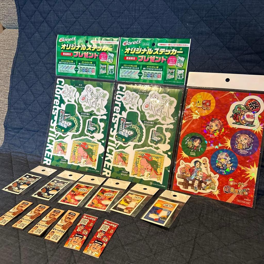 【Direct from Japan】สติ๊กเกอร์ Clorets Calbee Frugra (ไม่ขาย) Monster Strike Kushikatsu【Japan Exclusi