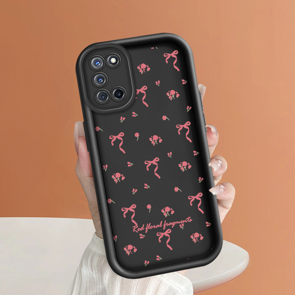 HP MERAHเคสโทรศัพท์สําหรับOPPO A52 A92 กรณีKesingปกป้องโทรศัพท์TY DLJ C8-2836 ริบบิ้นสีชมพู