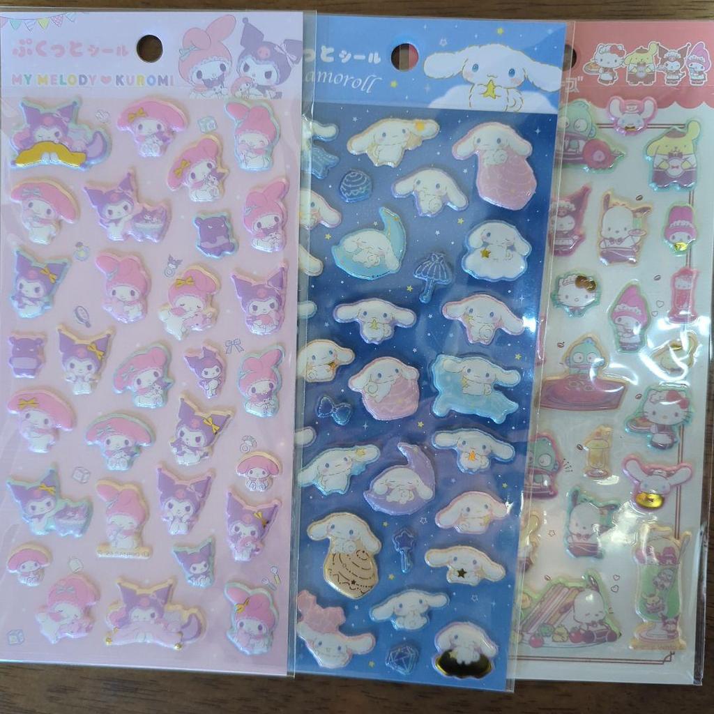 【Direct from Japan】ชุดสติ๊กเกอร์พอง (3 ชิ้น) Sanrio Daiso【Japan Exclusive】