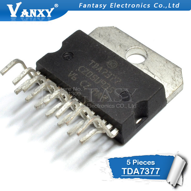 5PCS TDA7377 ZIP 15 2 x 30WDUAL/QUAD POWER AMPLIFIER สําหรับรถ RADIO TDA7377 CD7377 YD7377