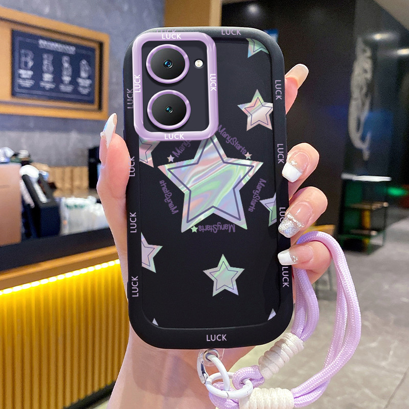 เคส VIVO Y03 Y03T Y18 Y18E Y18I Y18T Y28s 5G Y37 5G เคส Little Star พร้อมเชือกเส้นเล็ก