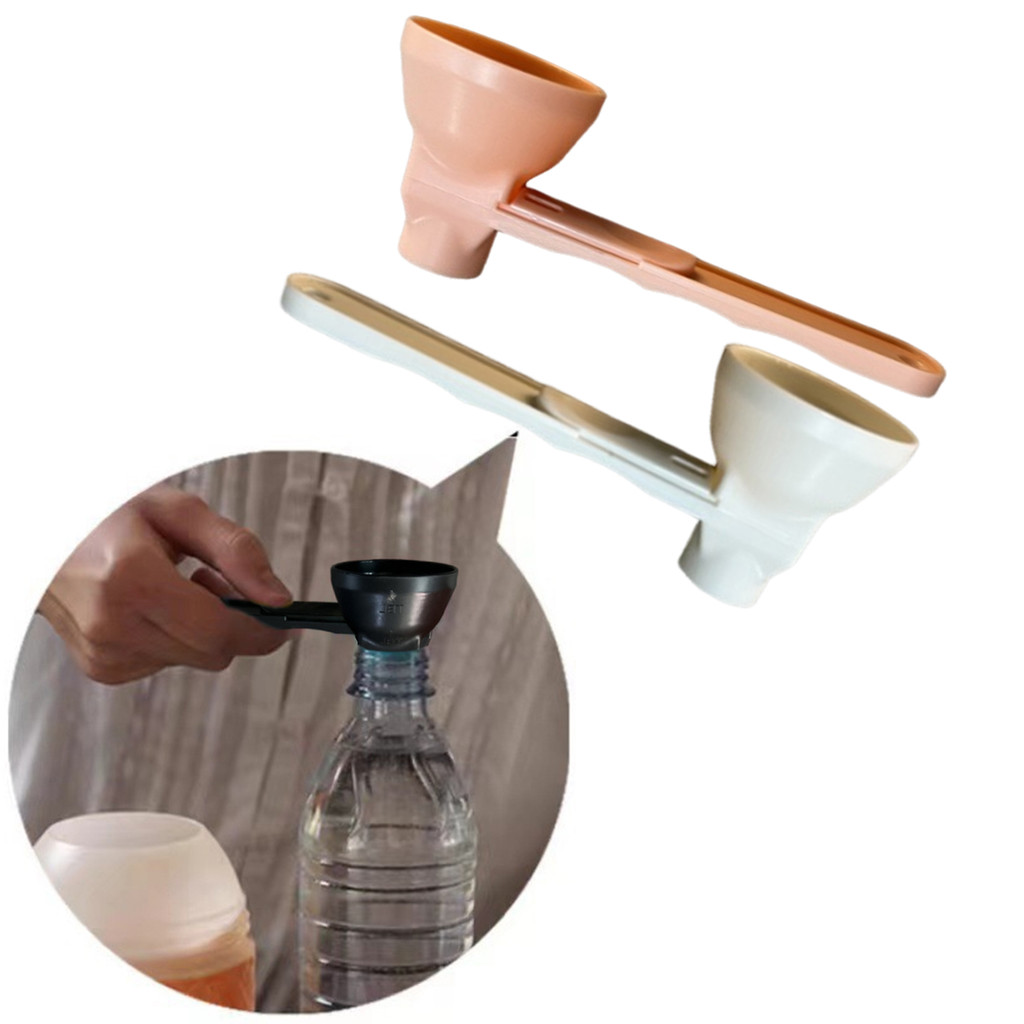 Stg_Masuring Scoop พร้อมช่องทาง 2-in-1 Spill Proof Funnel Scoop Slider Kitchen Scoop สําหรับวัดนมผงก