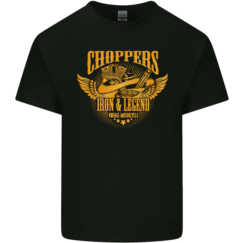 Choppers Legend Motorcycle Motorcycle Biker Mens Pure Cotton T-Shirt