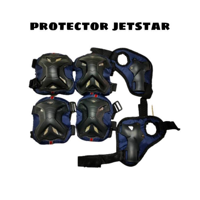ชุดป้องกัน Jetstar อุปกรณ์ป้องกันเข่าทุกขนาด Deker Roller Skates