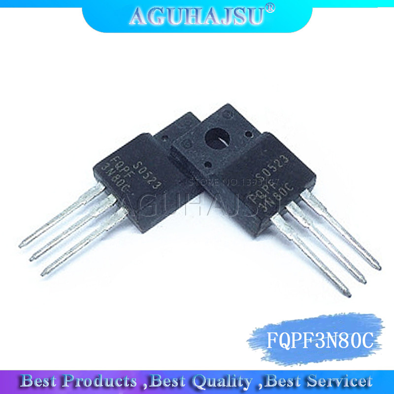 10 ชิ้น/ล็อต 3N80C FQPF3N80C เดิมแท้ TO 220F