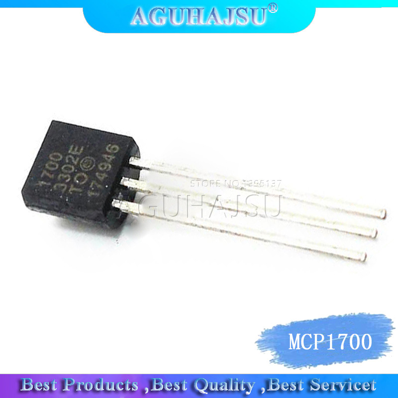 10PCS MCP1700 3302E/TO ถึง 92 MCP1700 1700 3302E TO92 MCP1700 3302E Fixed LDO แรงดันไฟฟ้า