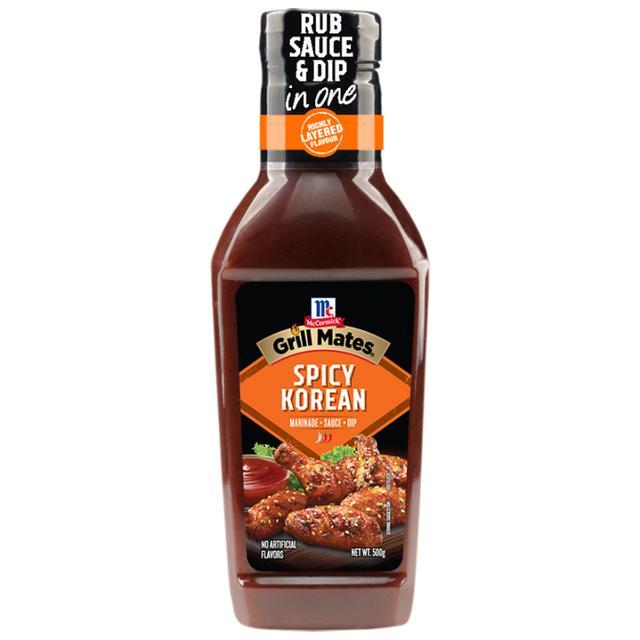 🎅🏻 แม็คคอร์มิคกริลล์เมทส์ซอสสไปซี่เกาหลี 500กรัม [8859287401565] 🎄 Mccormick Grill Mates Spicy Korea