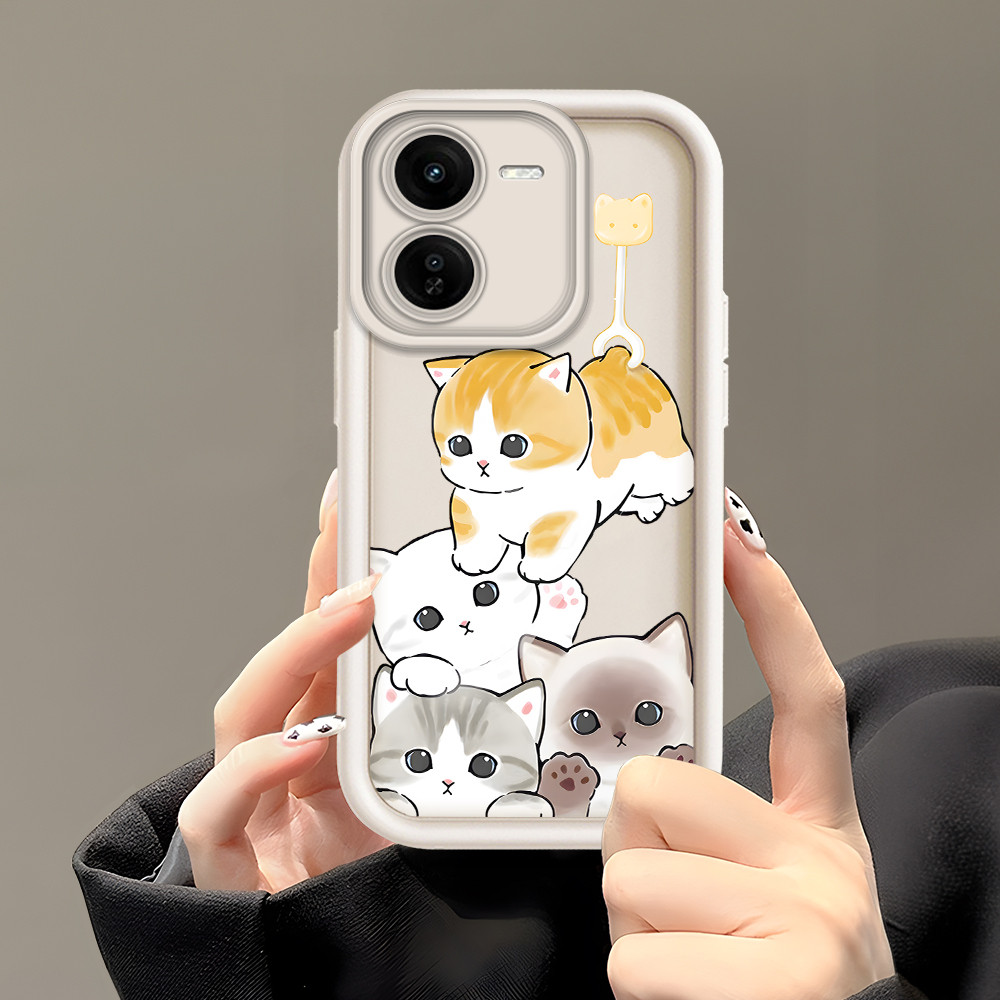 ปลอก Hp Untuk VIVO iQOO Z9X 5G เคส Kesing ปกป้องโทรศัพท์ TY DLJ C824 ดอกไม้