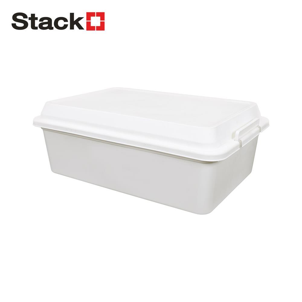 STACKO กล่องเก็บของ ฝาล็อค FAMILI 36 ลิตร สีขาว จัดส่งโดย HomePro