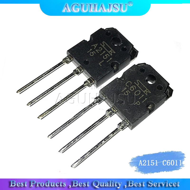 10 ชิ้น/ล็อต 5PAIRS C6011 A2151 ( 2SC6011 + 2SA2151 ) ใหม่เดิม TO 3P