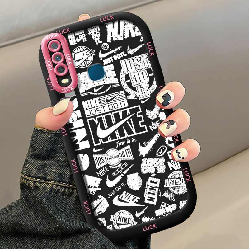 เคสสำหรับ VIVO Y12 Y15 Y17 Y11 2019 Y12i Y3 Y3s 2020 เคสโทรศัพท์แบรนด์อินเทรนด์ซิลิโคนกันกระแทก