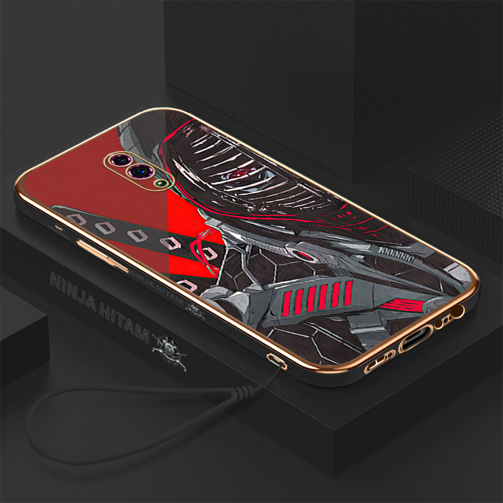LOKAL [จัดส่งในพื้นที่] OPPO Reno 3 4 4f 5 5k 6 7 7z 8 8T 8Z 4G 11F 13FS 5G Casing HP Cyberpunk Ninj