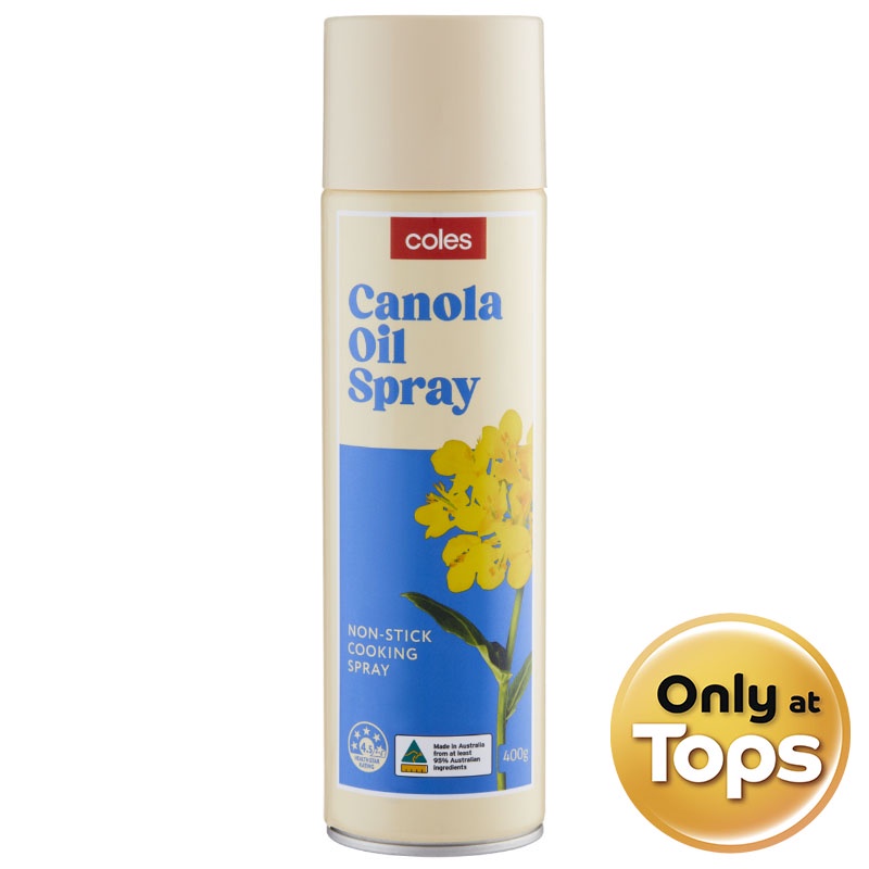 โคลส์น้ำมันเรพซีดผ่านกรรมวิธีแบบสเปรย์ 400กรัม Coles Canola Oil Spray 400g. [หมายเลขบาร์โค้ด 9300601