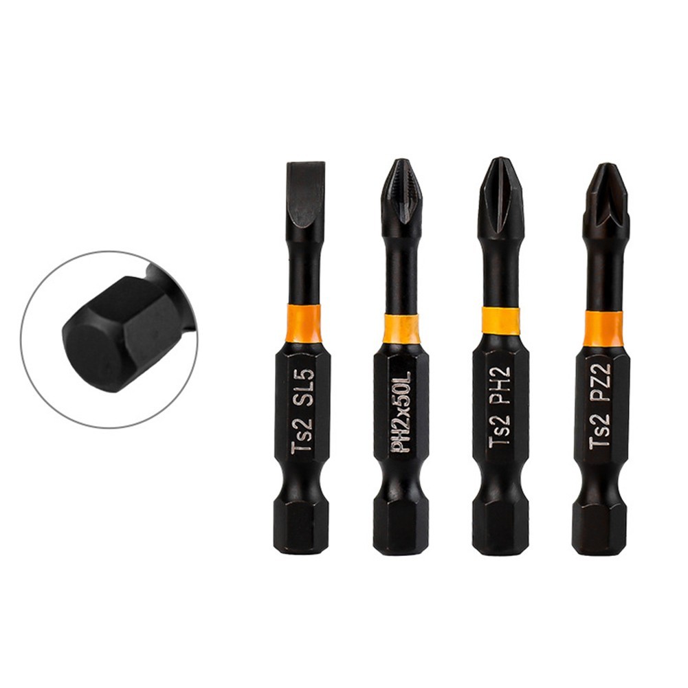 RBAN1pcs ไขควงบิตหกเหลี่ยมจับ Cross Bit One-Word Bit Batch Head