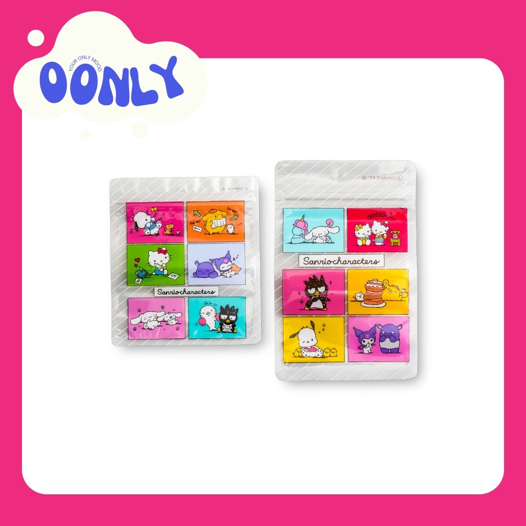 [Daiso] Korea Sanrio Character Colourful A7 Zip Lock Bag (4 ชิ้น)