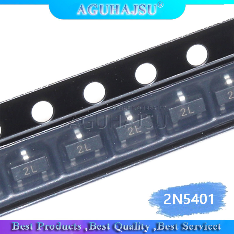 100PCS 2N5401 2L SMD MMBT5401 2L SOT 23 SOT23 Bipolar ทรานซิสเตอร์ BJT PNP ทรานซิสเตอร์ใหม่และต้นฉบั