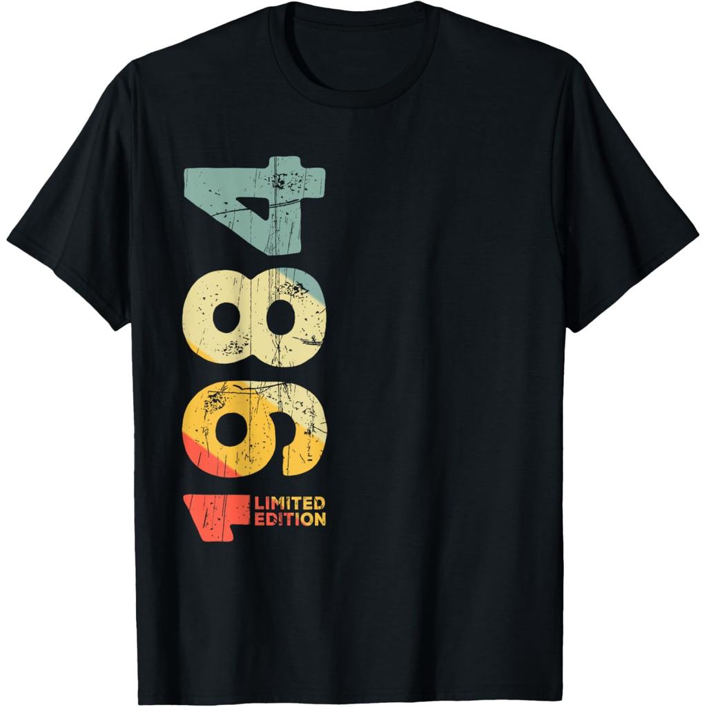 เสื้อยืดผ้าฝ้ายผู้ชายตั้งแต่ปี 1984 ปี 1984 กําเนิดวินเทจสุนทรียศาสตร์ 1984 ย้อนยุคเสื้อยืดพิมพ์บน ห