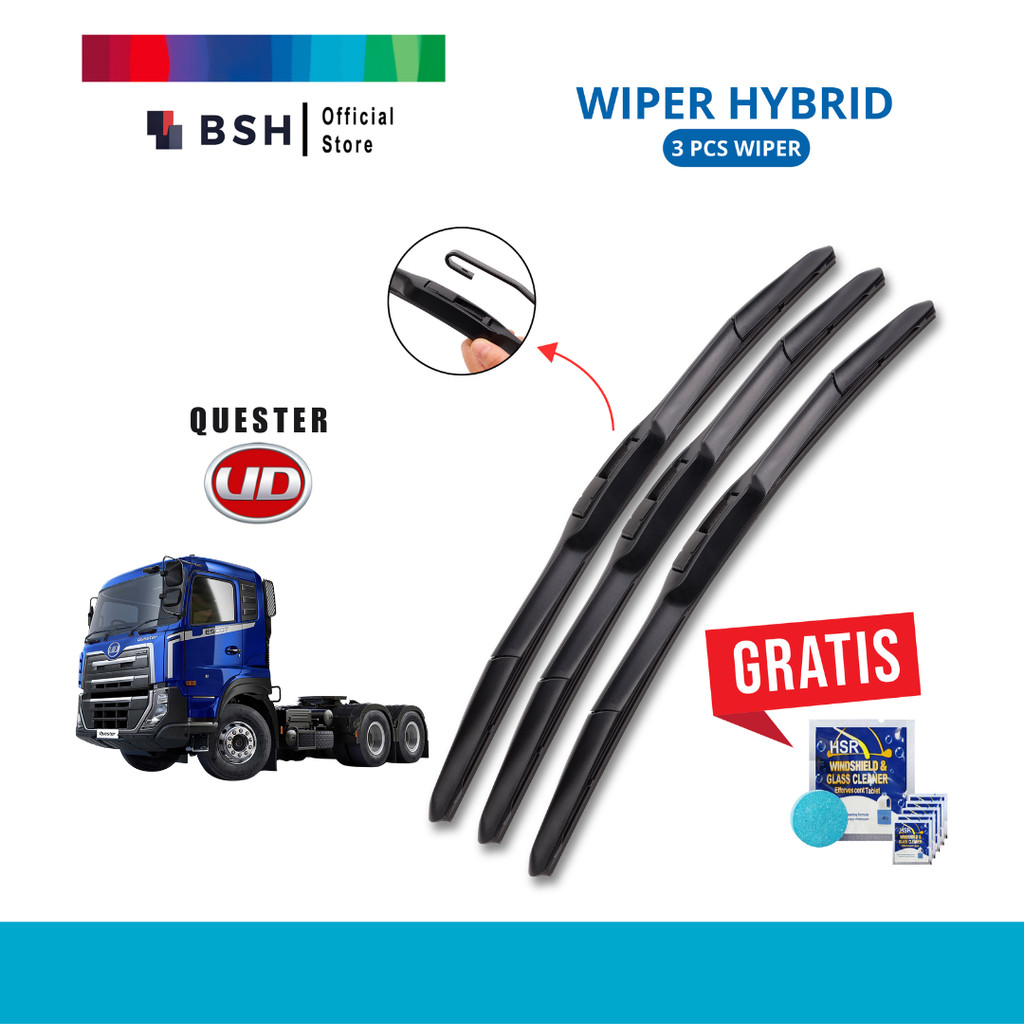 ที่ปัดน้ําฝน UD Trucks Quester Hybrid | ฟรีสบู่ทําความสะอาดเชื้อราแก้ว 5 เม็ด