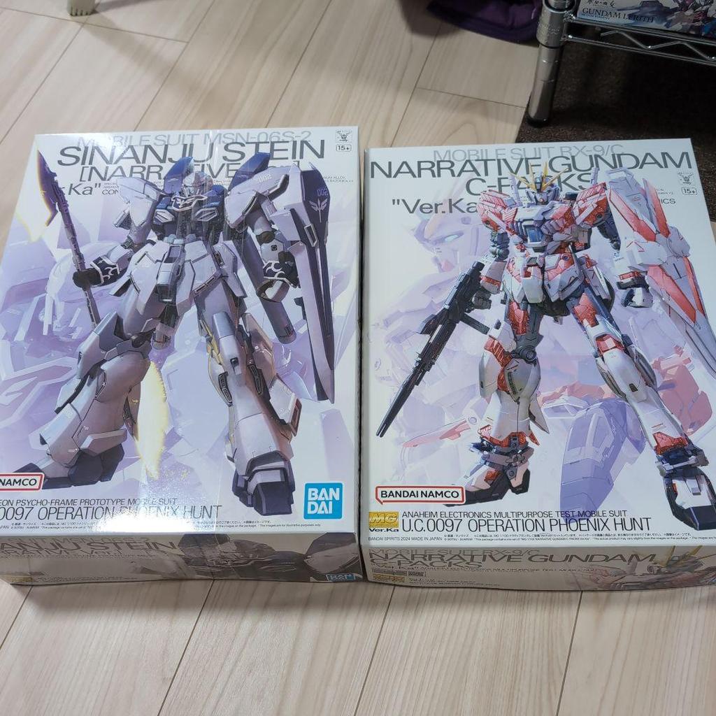 【Direct from Japan】MG Sinanju Stein Ver.ka, เซ็ต Narrative Gundam Ver.ka【Japan Exclusive】