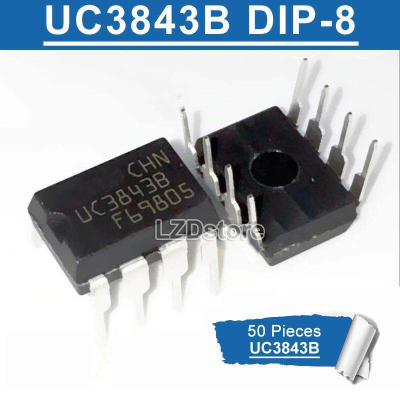 50pcs UC3843B DIP-8 UC3843 DIP8 UC3843BN DIP PWM Modulation Controller Power Management ชิปใหม่เดิม