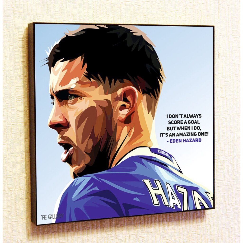 ยอดนิยม Eden Hazard Fc เชลซีฟุตบอลกรอบโปสเตอร์ Pop Art สําหรับตกแต่งคําคมสร้างแรงบันดาลใจพิมพ์