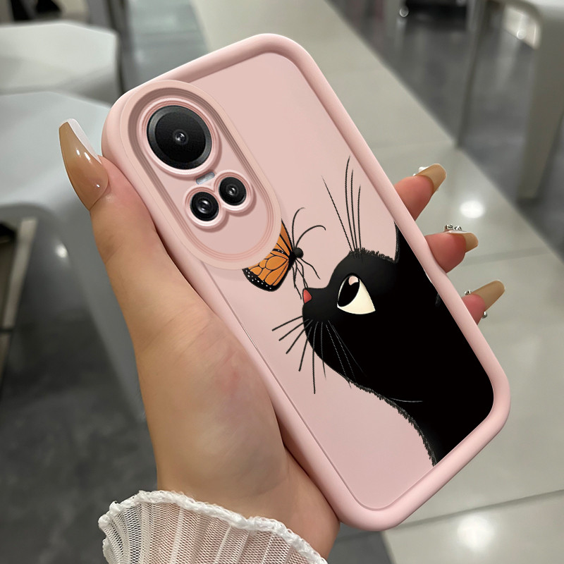 เคสสำหรับ OPPO Reno 11 5G Reno 10 5G Reno 10 Pro 5G Reno 8T 5G เคสโทรศัพท์ดอกไม้รูปหัวใจป้องกันการตกกันกระแทก