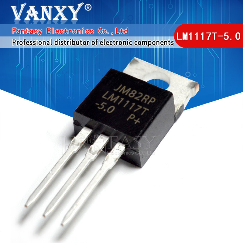 10pcs LM1117T 5.0 ถึง 220 LM1117T 5 TO220 5V LM1117 800mA Low Dropout Linear Regulator