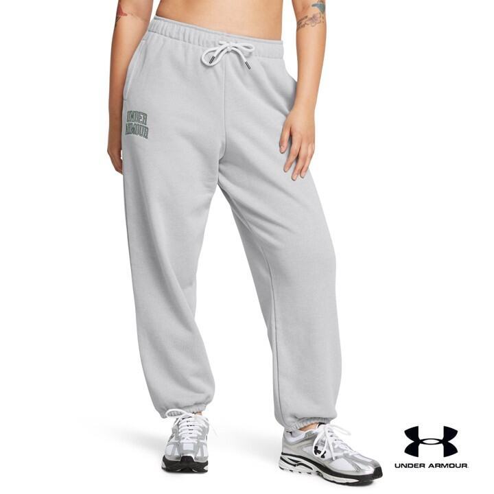 Under Armour กางเกงโอเวอร์ไซส์ UA Icon Heavyweight Terry สำหรับผู้หญิง