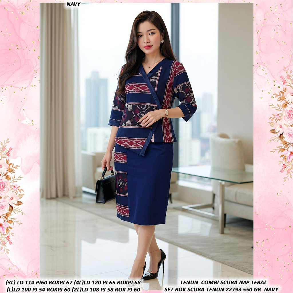 WOVEN SCUBA SKIRT SET 22793 550 GR STOCK AS SHOWN IN AND UPDATE