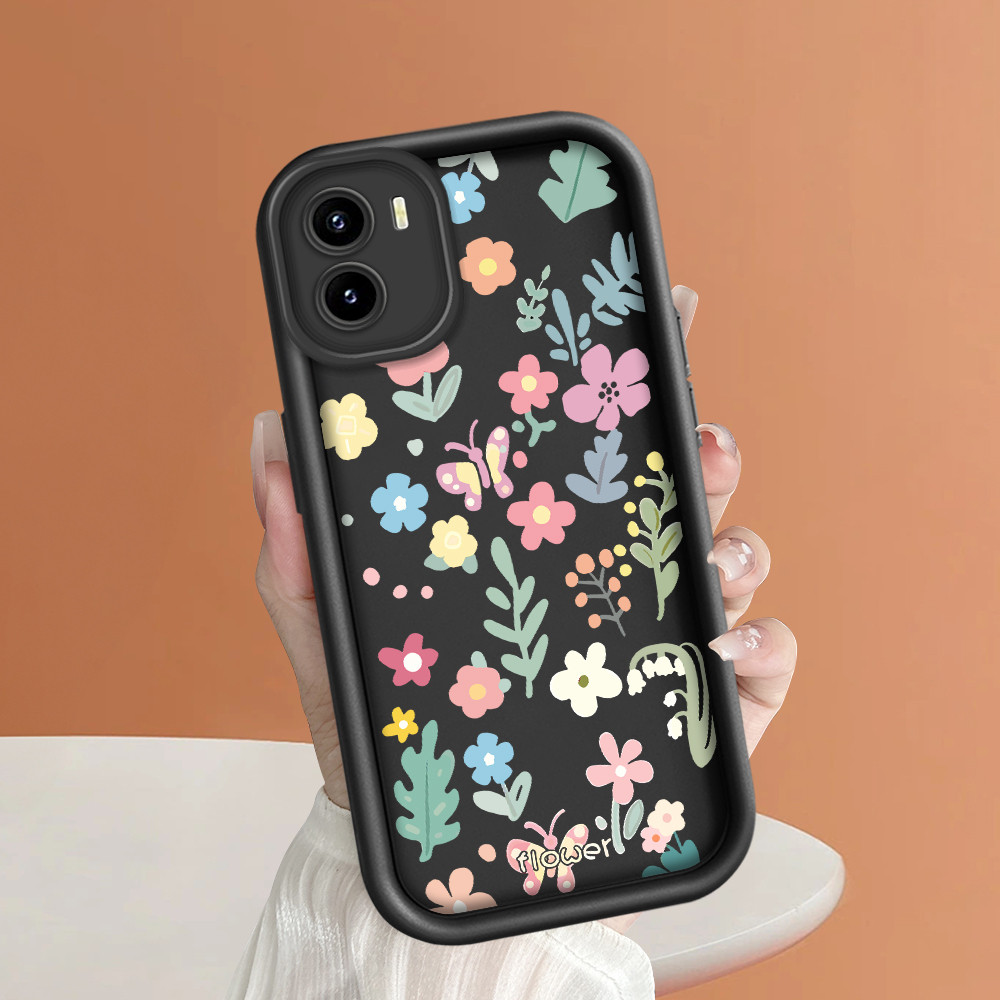 HP เคสโทรศัพท์สําหรับ VIVO Y15S Y01 Y01A Y15A Y15C กรณีปกป้องโทรศัพท์ TY DLJ C8-2830 ดอกไม้