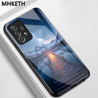 เคสสำหรับ Samsung A52 5G A52s 5G A53 5G A23 A32 M32 A33 A73 A72 5G เคสโทรศัพท์แก้วออกแบบภาพประกอบภูมิทัศน์แบบใหม่