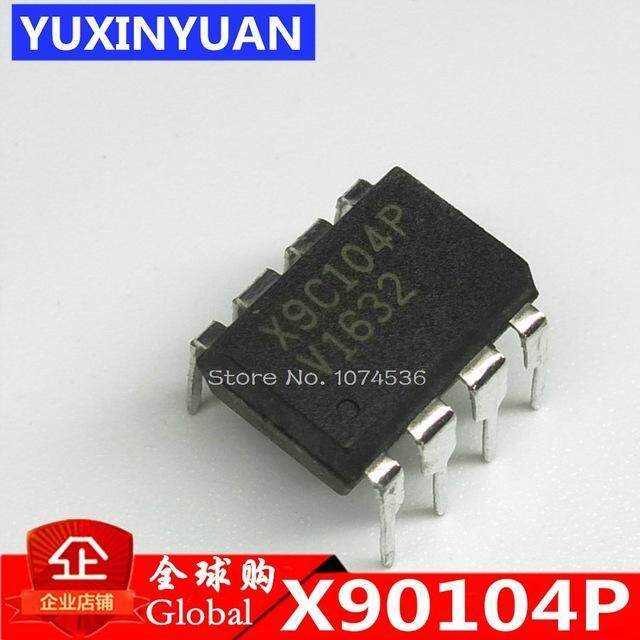 2 ชิ้น X9C104P X9C104 9C104 ตรง DIP8 100% ดีดิจิตอล potentiometer ชิป