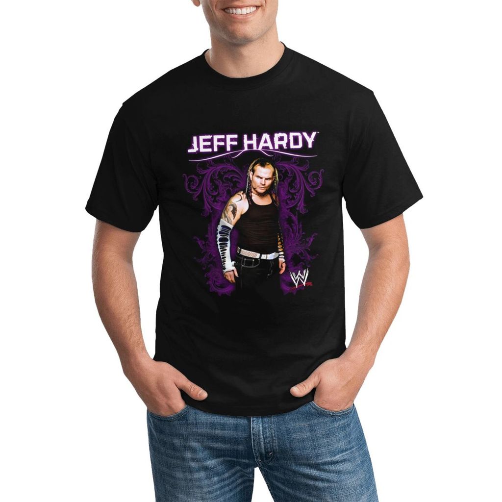 เสื้อยืดวินเทจสไตล์ Wwf Jeff Hardy ไซซ์ใหญ่ คอเต่า ทำจากผ้าฝ้าย 100%