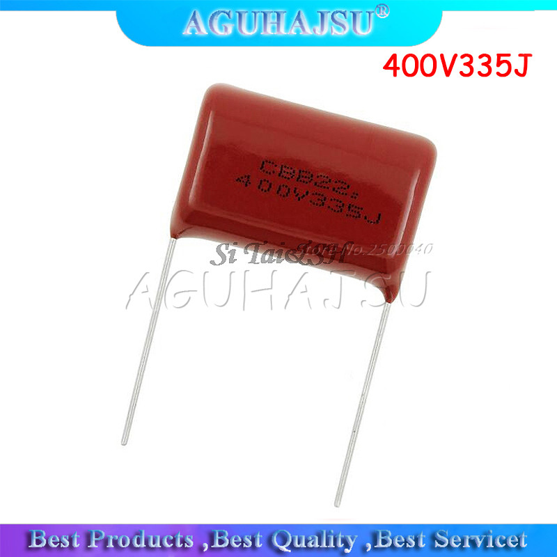 HT-10PCS 400V335J 3.3uF Pitch 25 มม.400V 335 3300nf CBB ตัวเก็บประจุฟิล์มโพรพิลีน