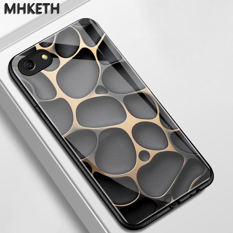 เคสสำหรับ OPPO A83 2018 A1 2018 เคสโทรศัพท์แก้วรังผึ้งที่ออกแบบน้อยที่สุด