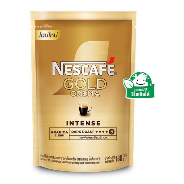 🎅🏻 เนสกาแฟโกลด์เครมมากาแฟสำเร็จรูปผสมกาแฟคั่วบดละเอียดถุงตั้ง 180กรัม [8850124000729] 🎄 Nscafe Gold 