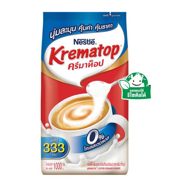 🎅🏻 ครีมาท็อปครีมเทียมถุง 1กก. [8850124075963] 🎄 Krematop Creamer Bag 1kg. 🌺 กาแฟ 🌾 Coffee
