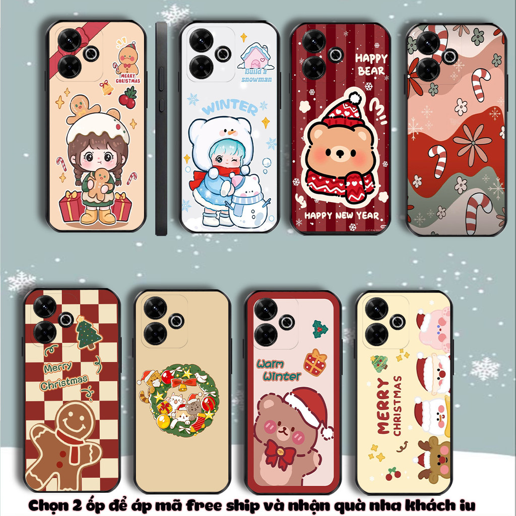 Redmi 13, Redmi Turbo 3 5G, Redmi Note 13R, Redmi 13r 13C 5G 13x เคสคริสต์มาสแบบนุ่ม