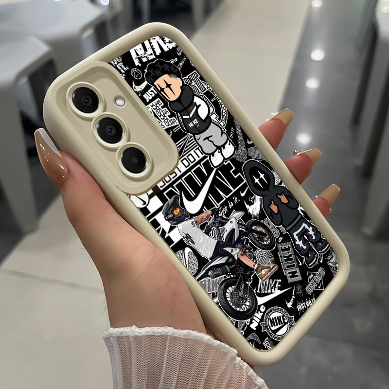 เคสสำหรับ Samsung A16 4G A16 5G เคสโทรศัพท์ผีเสื้อแบรนด์อินเทรนด์สามสีซิลิโคนกันกระแทก