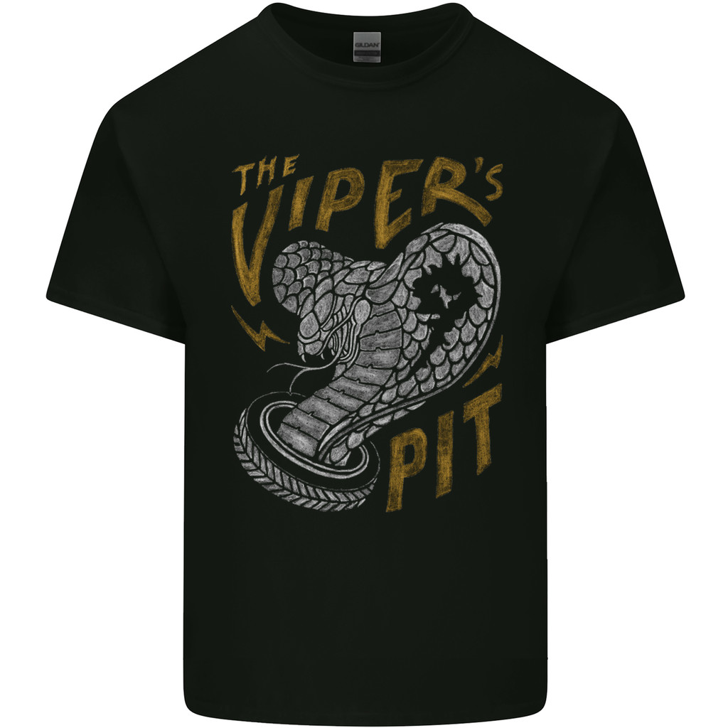 The Vipers Pit Motorcycle Motorcycle Biker Mens Pure Cotton T-Shirt