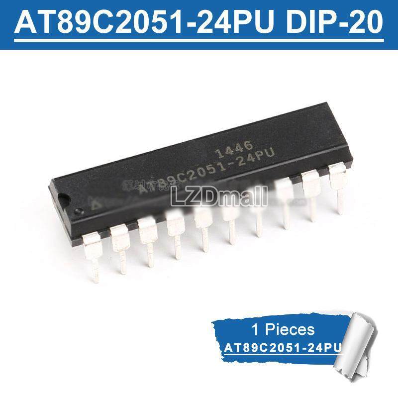 1 PC AT89C2051-24PU DIP20 AT89C2051 24PU AT89C2051-24 DIP-20 DIP 8-bit Microcontroller ชิป IC ใหม่เด