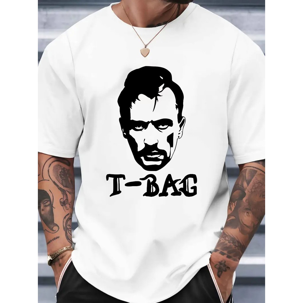 T-Bag Silhouette Funny Prison Break แรงบันดาลใจเสื้อยืด, อารมณ์ขันเข้ม Unisex tee top.